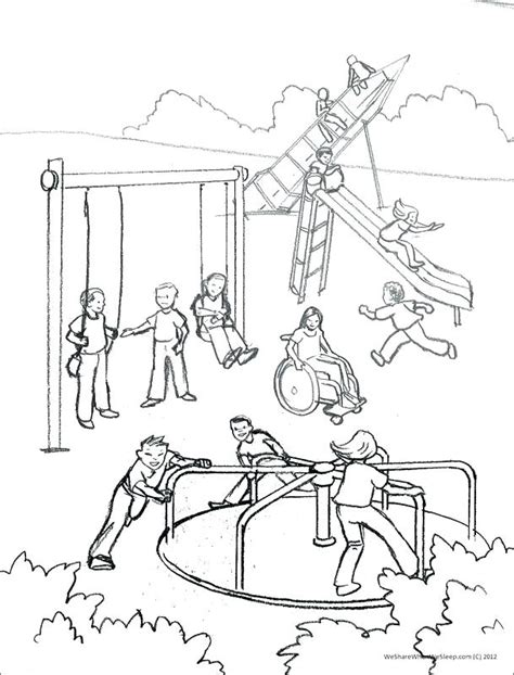 Playground Coloring Pages For Kids Coloring Pages