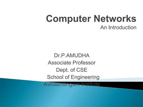 Introduction To Computer Networks Ppt