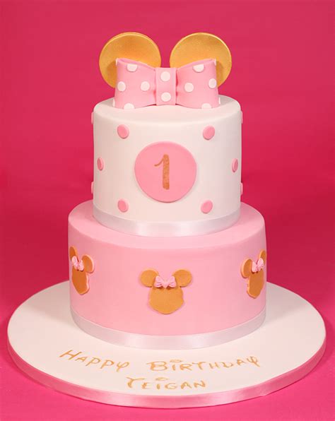 Minnie Mouse Inspired 1st Birthday Cake Cakey Goodness