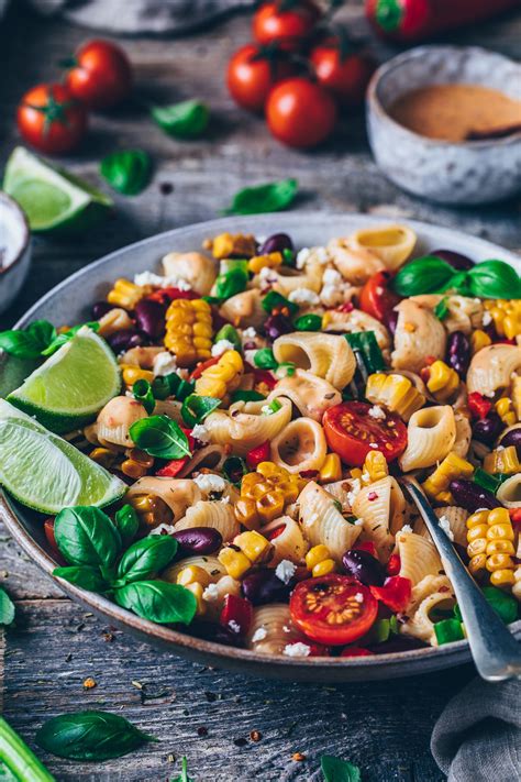 It is made with fresh herbs and vegan ingredients. Mexican Pasta Salad with creamy Chipotle Sauce | Recipe ...