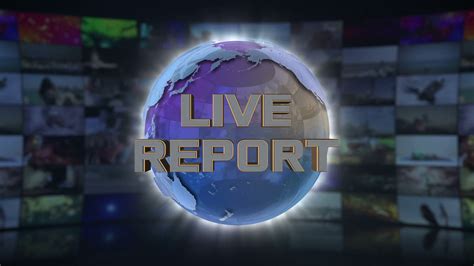 Live Report On Screen 3d Animated Text Graphics News Broadcast