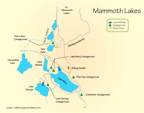 Mammoth Lakes Hot Springs Map Map Of The World