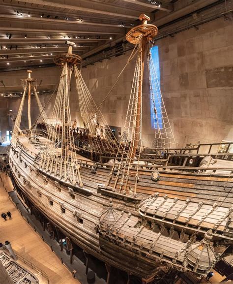 Transom Of 17th Century Warship Vasa Displayed At Vasa