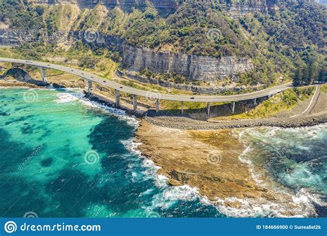 Aerial View Of The Iconic Sea Cliff Bridge New South Wales Australia