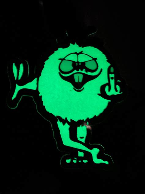 Glow In The Dark Monster Sticker Rivercity Cycle Parts
