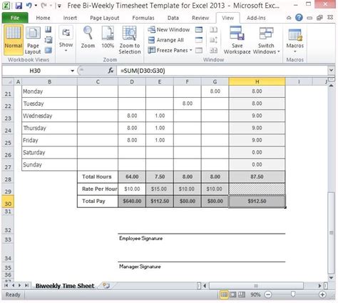 Excel Timesheet Template With Formulas Found And Available