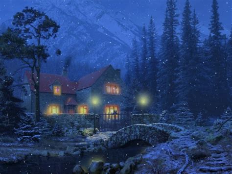 3d Snowy Cottage Une Animation Bucolique Pour Les Fêtes De Noël