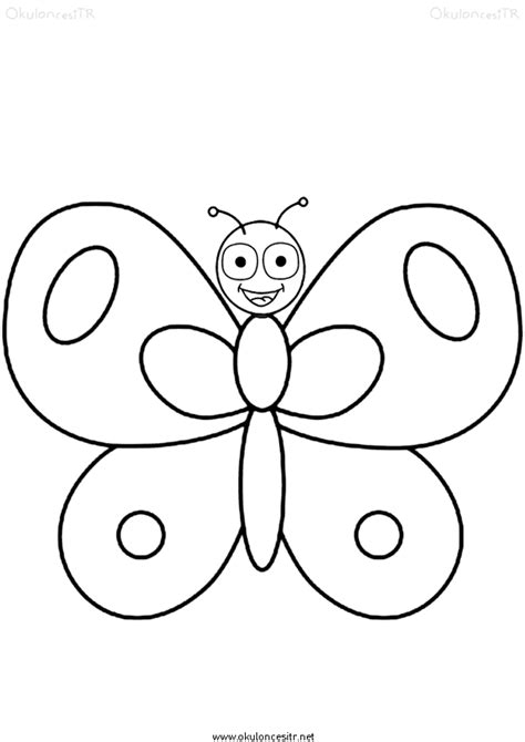 Kelebek Boyama Sayfası Okulöncesitr