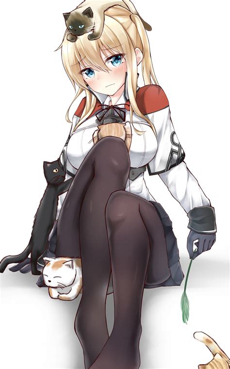 It's a common thing that you'll see a hot, cute, kawaii girl on anime tv shows. Wallpaper : drawing, illustration, cat, blonde, long hair ...