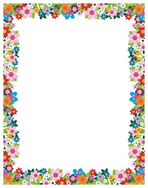 Flower Border Template Clipart Best Floral Border Design Free