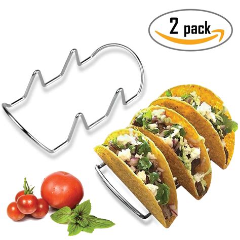 Buy Taco Holder Premium Set Of Four Stainless Steel Taco Stand Rack