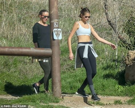 Kaia Gerber Dons A Sports Bra And Leggings While Out On A Hike Amid
