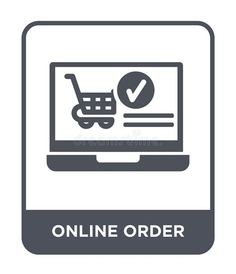 Online Order Icon In Trendy Design Style Online Order Icon Isolated On