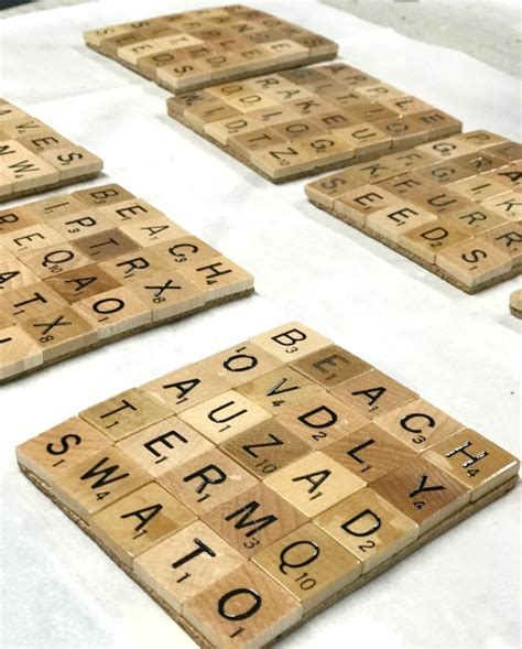 Easy Diy Scrabble Drink Coasters