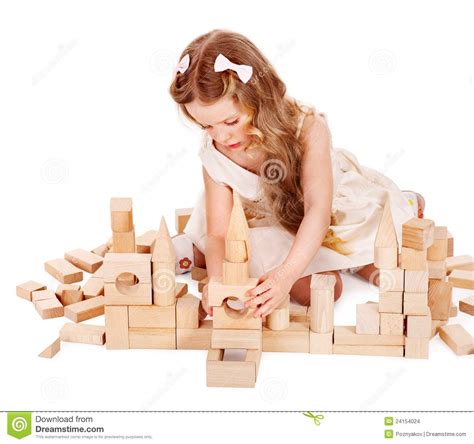 Child Play Building Blocks Stock Photo Image Of Block Kindergarten
