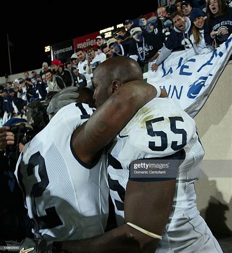 Penn State Teammates Michael Robinson 12 And Matthew Rice Embrace News Photo Getty Images