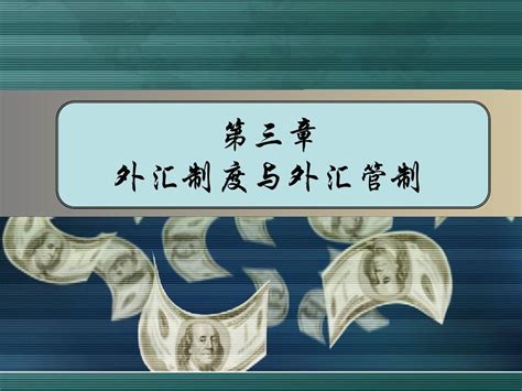 第3章 外汇制度与外汇管制word文档在线阅读与下载无忧文档