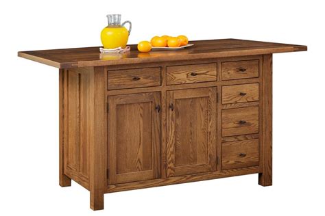 Pid 50146 Amish Ancient Mission Kitchen Island With Six Drawers And Two Doors Hardwood Kitchen Island 550 