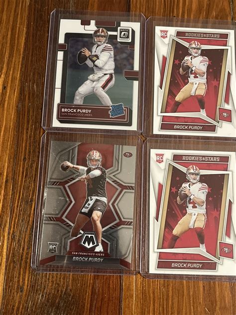 Brock Purdy Lot Of 6 Rookie Rc Donruss Optic Mosaic Flux Silver Prizm