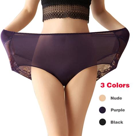 Cheap Casual Womens Plus Size Lace Panties Mid Rise Hollow Sexy Lingerie Underwear Joom