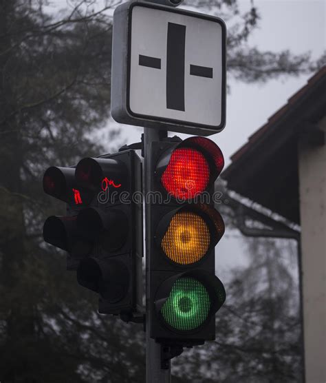 All Traffic Lights Are On Stock Image Image Of Road 87517735