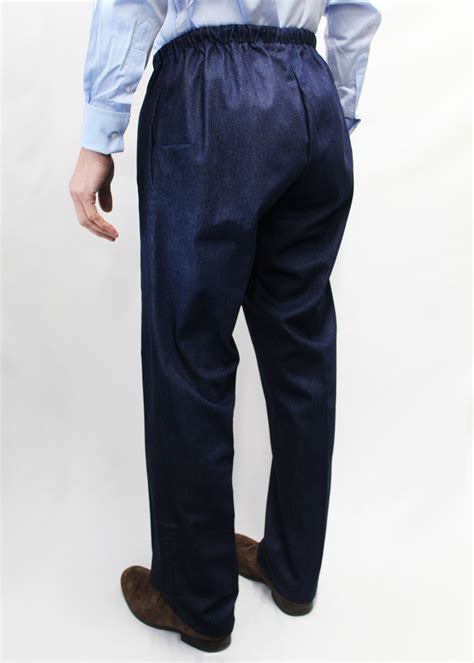 men s elastic waist pull on stretch jeans adaptawear