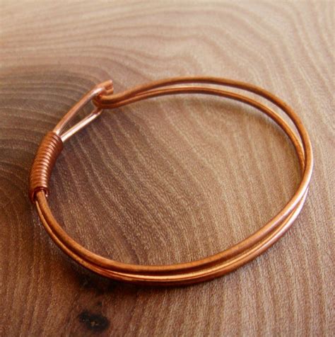 Copper Wire Bracelet Copper Bangle With Fastener