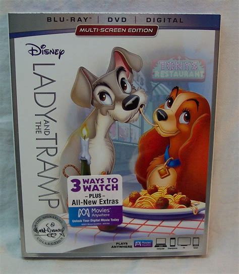 Walt Disney LADY AND THE TRAMP DVD BLU RAY 2 Disc SET NEW DVDs