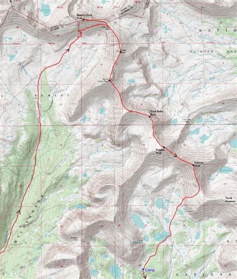 Kings Emmons Ridge Map Photos Diagrams And Topos Summitpost Map