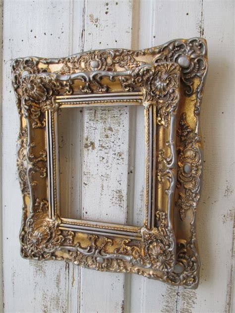Ornate Picture Frame Wood And Gesso Gold Leaf By Anitasperodesign
