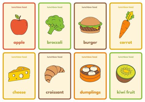 Free Food Flashcard Templates To Customize And Print Canva
