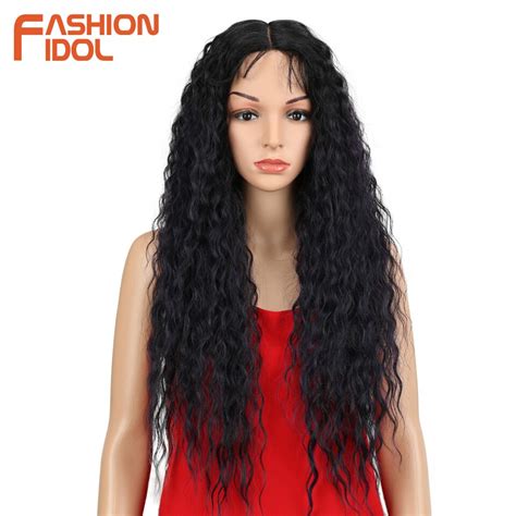 Fashion Idol Hair 28 Inch Soft Long Kinky Curly I Lace Front Wig For