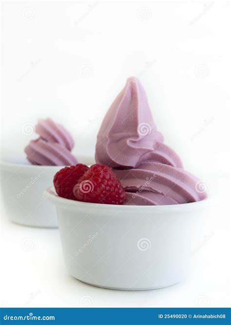 Frozen Soft Serve Yogurt Stock Photo Image Of Cream 25490020