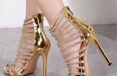 high heels crystal bling strappy sandal sandals gladiator stiletto rhine stone gold sexy wedding women