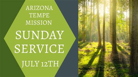 Arizona Tempe Mission Sunday Service 7122020 The Restoration Of The