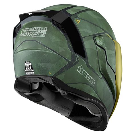 Need this icon in another color ? Battlescar 2 - Green | Helmets | Icon Motosports - Ride ...