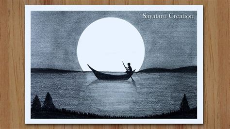 All you will need is a pencil, an eraser, and a sheet of paper. How to Draw Moonlight Night with pencil step by step ...