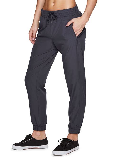 rbx rbx active women s lightweight woven jogger pant with zip pockets
