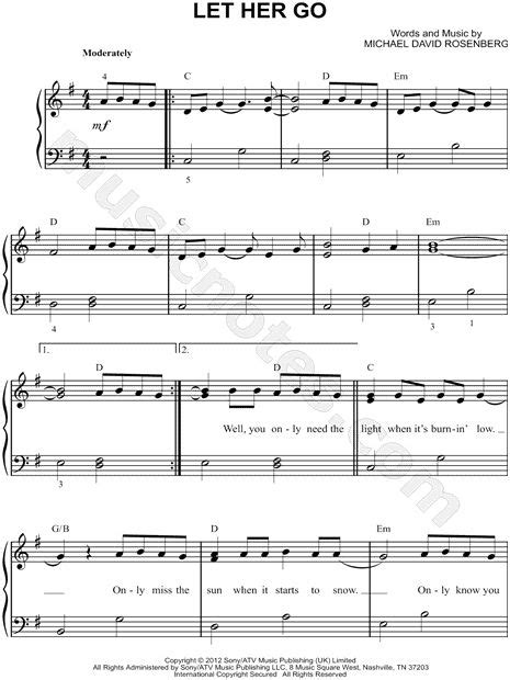 Still dre dr dre piano tutorial easy youtube. Passenger "Let Her Go" Sheet Music (Easy Piano) in E Minor (transposable) - Download & Print ...