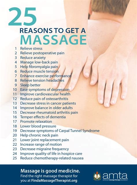 Infographic 25 Reasons To Get A Massage Modoma