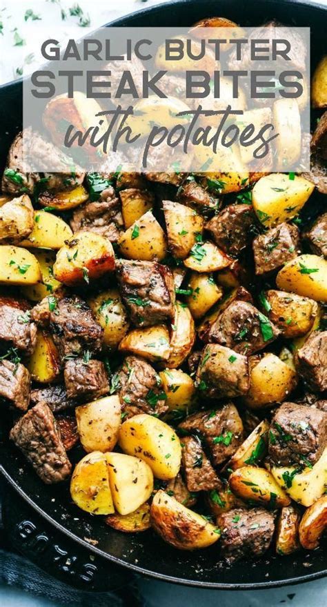 Submitted 21 hours ago by tootitandpoopit. TRY THIS GARLIC BUTTER HERB STEAK BITES WITH POTATOES ...