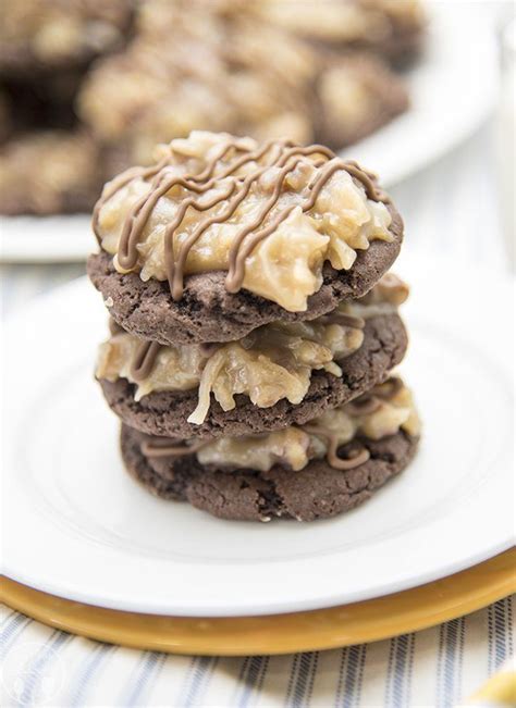 This classic german chocolate cake combines rich chocolate cake layers with a sweet coconut pecan filling and a dreamy chocolate swiss meringue the origin of the german chocolate cake is not at all what i expected it to be, not even close! German Chocolate Cake Cookies - these amazing cookies ...