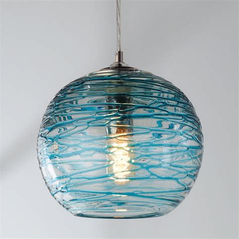 Turquoise Glass Pendant Light Photos Cantik