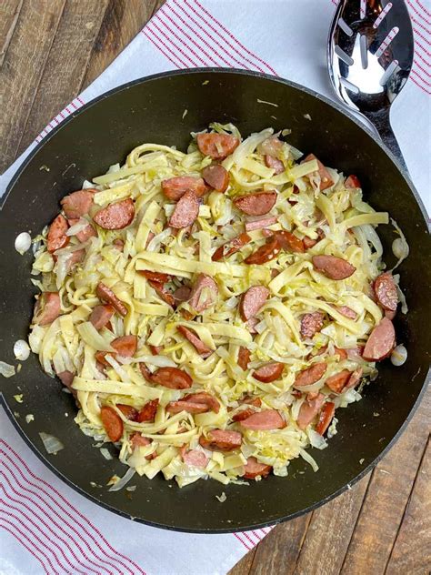 Kielbasa And Noodles With Cabbage Plowing Through Life