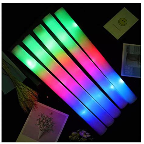 36 Pack Led Foam Stick Glow Sticks With 3 Modes Blink Effect Colored
