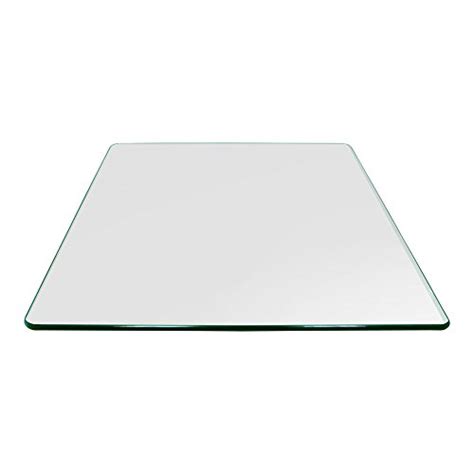 Troysys 3 8 Thick Pencil Polished Tempered Glass Table Top Round Corners Square 36 L