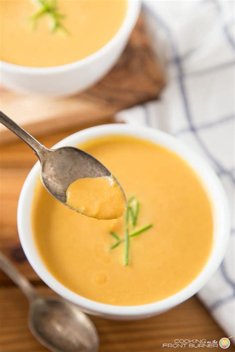 Easy Carrot Ginger Soup Cooking On The Front Burner