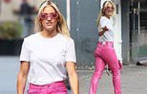 Ashley Roberts Showcases Her Chic Sense Of Style In Barbie Pink Leather