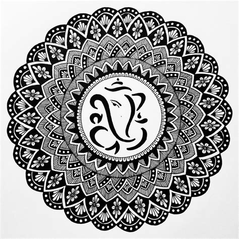 Lord Ganesha Mandala Mandala Art Mandala Art Therapy Ganesha Art