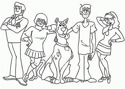 Scooby Doo Coloring Pages Mystery Machine Drawing